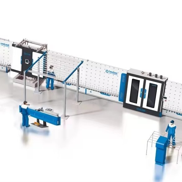 Double glazing glass production line with gas filling machine insulating glass machine with auto argon gas filler function